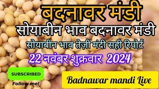 सोयाबीन भाव बदनावर मंडी,November 22, 2024,बदनावर मंडी सोयाबीन भाव #Badnawar mandi bhaw