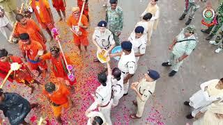 कबीरधाम पुलिस द्वारा काँवड़ यात्रियों का स्वागत किया