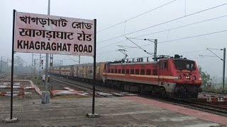 13063 Howrah Balurghat express skipping Khagraghat Road at flat mps