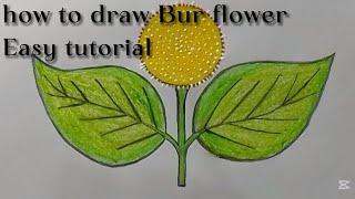 কদম ফুল আঁকার সহজ টিউটোরিয়াল। How to draw Bur flower