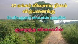 பெரியகுளம் பைபாஸ் அருகில்  குறைந்த விலையில் 10 ஏக்கர் விவசாய நிலம் விற்பனைக்கு - தேனி