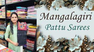 Mangalagiri Pattu Sarees With Scallop Border |Narmadha Saree House|Mangalagiri Silks