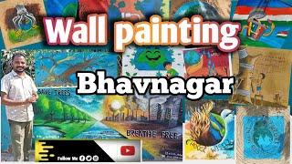 Street Wall painting 🎨|| bhavnagar street Wall painting