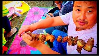 Making Roasted Pork & "Mukbang" in our Picnic Party, Lakhimpur, Harmoti, Assam.