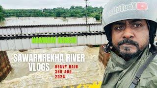 heavy rain sawarnrekha river namkum ranchi vlogs 3rd aug 2024