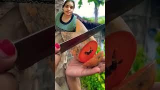 Papaya cutting 😋🥰