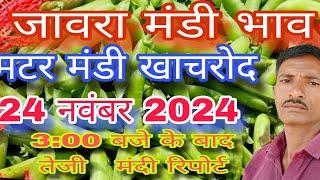 मटर मंडी खाचरोद क्या भाव बिका आज हरा मटर खाचरोद मंडीमें matar Mandi khachrod 24 November 2024