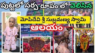 మా పాపకి చెవులు కుట్టించాము మోపిదేవి శ్రీ సుబ్రహ్మణ్య స్వామి ఆలయంలో