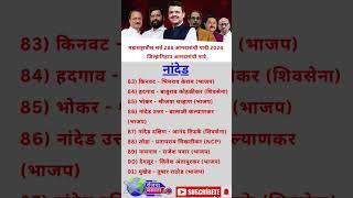 नांदेड जिल्ह्यातील आमदार: 09  (Nanded MLA List 2024)