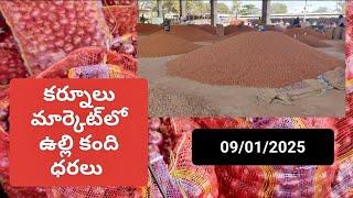 కర్నూలు మార్కెట్ ధరలు today kurnool market prices redgram kandhulu ulli rate price 09/01/2025