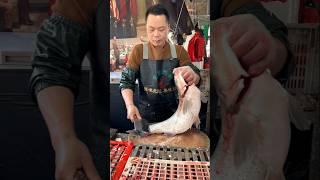 Amazing Giant Pangas Fish Cutting by Expert Cutter in Local Market