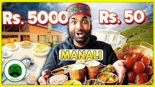 Rs 5000 Cheap vs Expensive Manali Food | Veggie Paaji