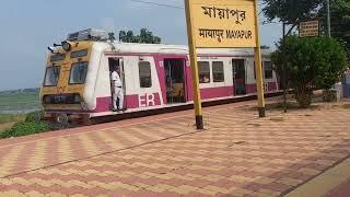 Mayapur Railway Station.Dn Arambagh -Howrah Jn .Local is leaving.