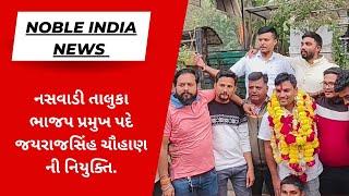 નસવાડી તાલુકા ભાજપ પ્રમુખ પદે જયરાજસિંહ ચૌહાણ ની નિયુક્તિ.