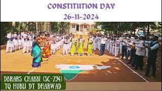 celebration of Constitution Day at DBRARS CHABBI Tq Hubli Dist Dharwad 26-11-2024