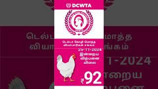 25.11.2024 தஞ்சை நாகை திருவாரூர் மயிலாடுதுறை காரைக்கால் மாவட்ட பிராய்லர் கறிக்கோழி விலை