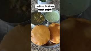 अलीगढ़ की फेमस सब्जी कचोरी रायता #ytshorts #food lover#viral video