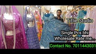 New Design Croptop Lehenga designer dresses wholesale at Titlie Studio Gandhi Nagar Market Delhi.