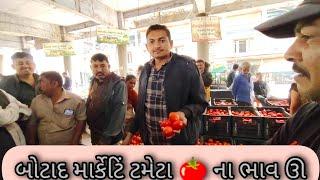 બોટાદ માર્કેટિં ટમેટા 🍅 ના ભાવ જાણો આજના આ વિડીયો માં તા/09/01/2025