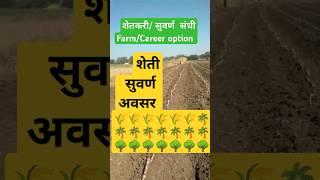 शेतकरी/ सुवर्ण  संधी Farm/Career option