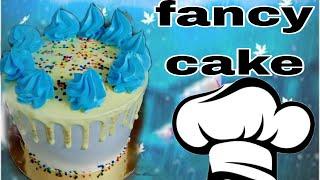 Blue color cake design