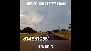 Thiruvallur on state higway  on road plots