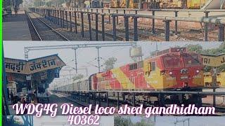 disesel loco WDG4G gandhidham shed के साथ गुड्स ट्रेन समदड़ी जंक्शन को स्किप करती हुई निकली