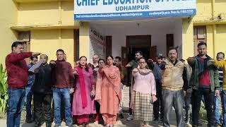 Staff of Chief Education Office Udhampur reading preamble on occasion of Samvidhan diwas 2024