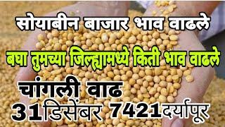 soyabean bajar bhav today live, सोयाबीन बाजार भाव वाढले, अकोला यवतमाळ चिखली हिंगणघाट चांगली वाढ