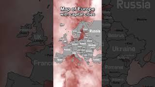 Europe map with capital cities!