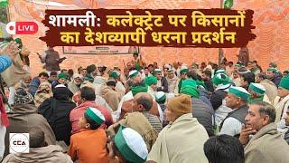 शामली: कलेक्ट्रेट पर किसानों का देशव्यापी धरना प्रदर्शन || Farmers stage protest at the collectorate