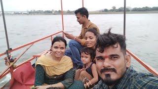 బాసర గోదావరి నదిలో పడవ ప్రయాణం చేస్తుంటే  | boat ride on godavari river  | V Padma vlogs