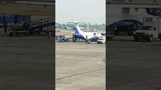 ATR indigo flight landing in airport runway indore airport ka views in