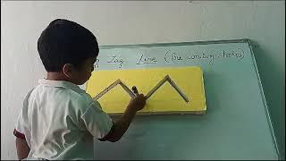 Kanishk  | Zig Zag Line Pre Writing Strokes | Rise Play School Kakinada.