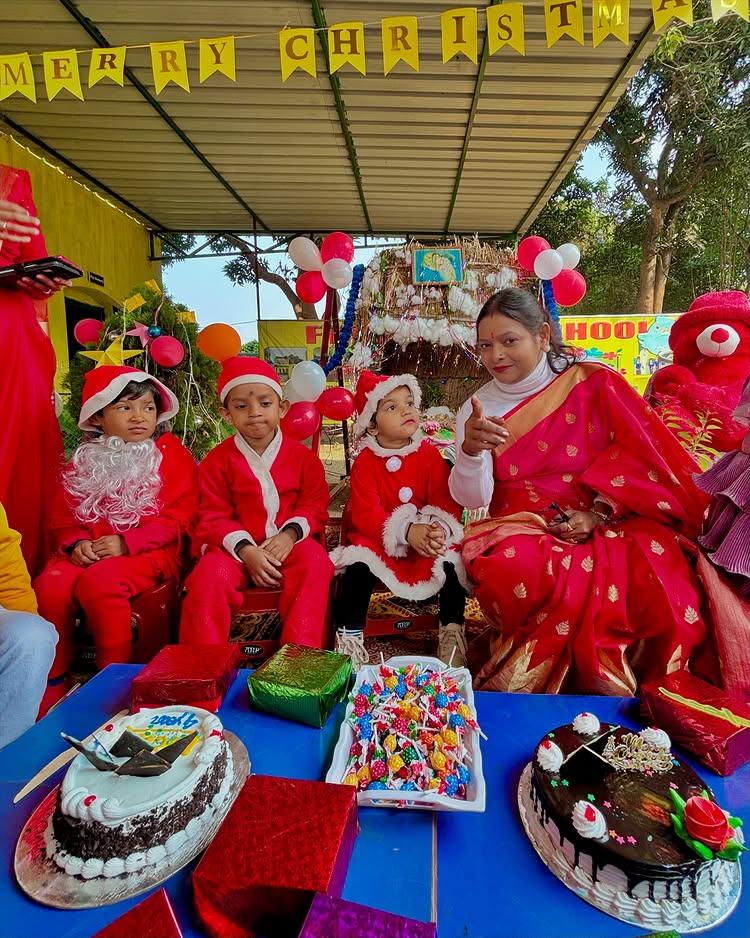 Green Mount School celebrated the joyous occasion of Christmas 🎄✨ across all its branches in Dumka with grandeur and love! 🌟 The festivities included delightful cake-cutting ceremonies at each school, spreading sweetness and smiles among everyone present
Every student received chocolates and cake, making the celebration even more special and memorable
A heartfelt thanks to the teachers, staff, and students for coming together to create a magical and meaningful celebration
Wishing everyone a Merry Christmas and a Happy New Year! 🎅✨