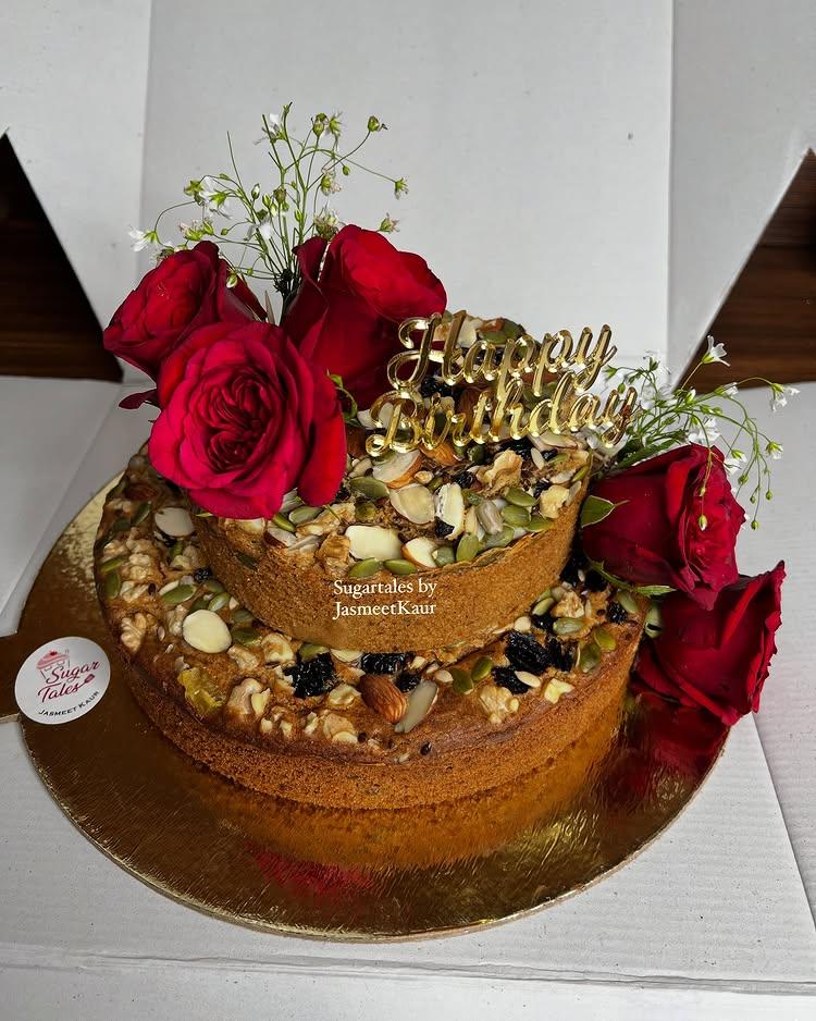 Wheat jaggery 2 tier cake loaded with nuts🫶🫶

Do you want to customise your cake? Contact Sugartales 9729384774 by Jasmeet kaur ❤️

#postoftheday📷 #cakeoftheday #cakedecoration #cake #cakedesign #healthycakedesign #teacakes #ambala #haryana #ambalacantt #tricity #sugartales #sugartalesbyjasmeet #egglesscakes , customise cakes, birthday cake 

Baker, egglesscakes, bakingmentor, baking school, fondantcakes, luxury cakes, bespoke cakes