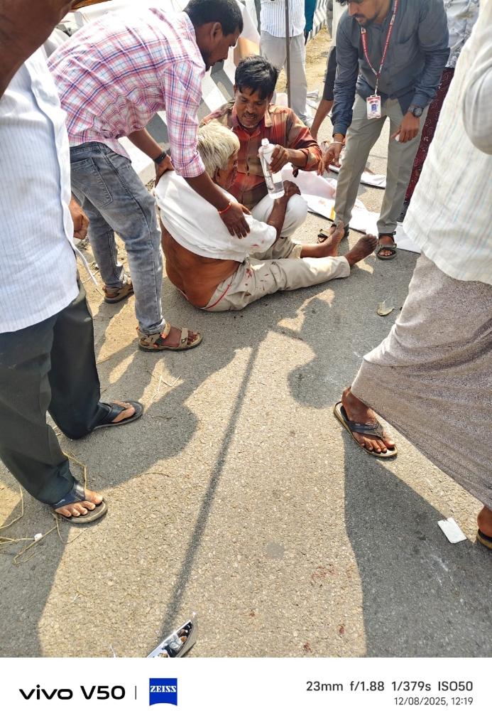 తపోవనం నుండి రుద్రంపేట వెళుతుండగా హైవే లో ద్విచక్రవాహనం మీద ప్లెక్సీ మీద పడి ఇద్దరికీ తీవ్ర గాయలయ్యాయ్