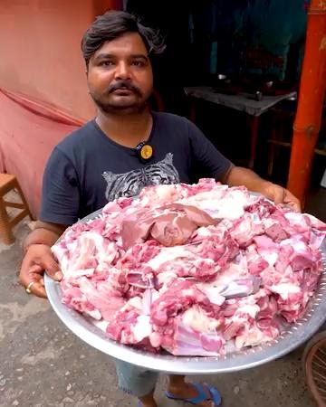 Thara Bhai Joginder Selling Gareebo Ka 7 Star Hotel Wala Bihari Mutton With Rice Making In Samastipur Rs. 80/- Only
