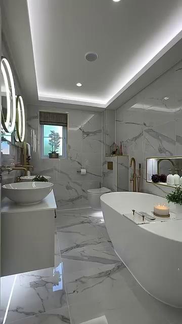 Transform small bathroom into elegate white well arranged Luxury - Gorakhpur Interior