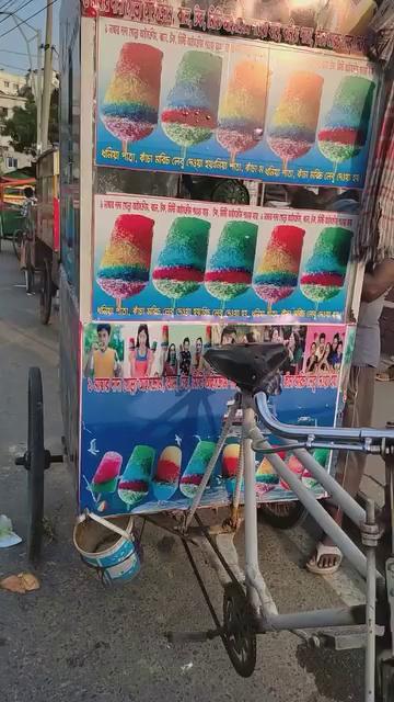 Roadside Green Chilli Ice Gola Making - Indian Street Food