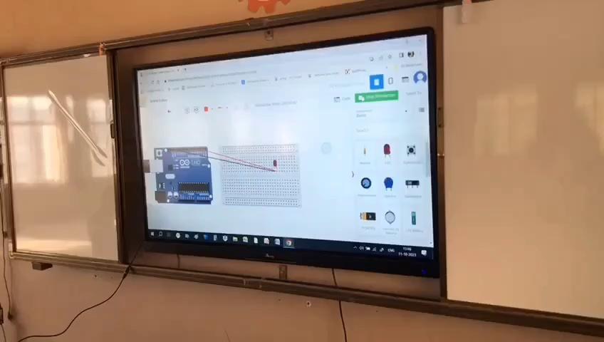 Blinking of LED on tinkercad using Arduino Uno and breadboard at GMSSS MANDAP on dated 30/07/2024