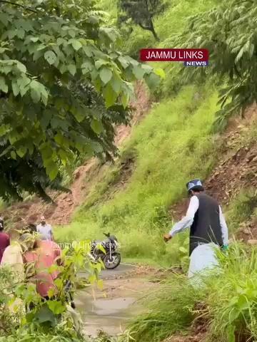 A landslide in Nagrota area of Jammu and Kashmir's Rajouri district hit road traffic on Saturday. The restoration work in currently underway.