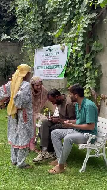 Deeply grateful to Sharp Sight Eye Hospital #Srinagar for bringing a day-long mohalla clinic to our village, in Pulwama, offering essential eye care and guidance to hundreds of patients.