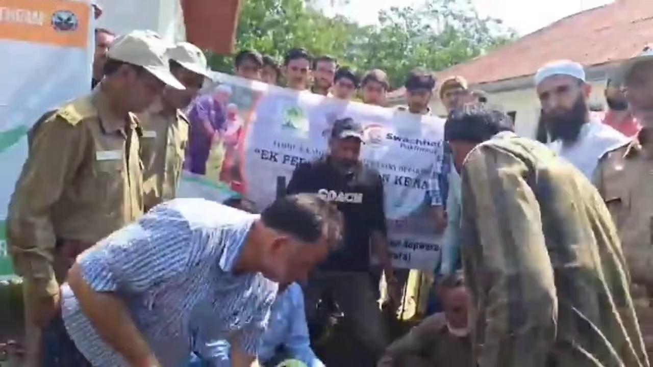 Plantation Drive At Government Boys Higher Secondary School Hirri Kupwara By Social Forestry Department Kupwara.