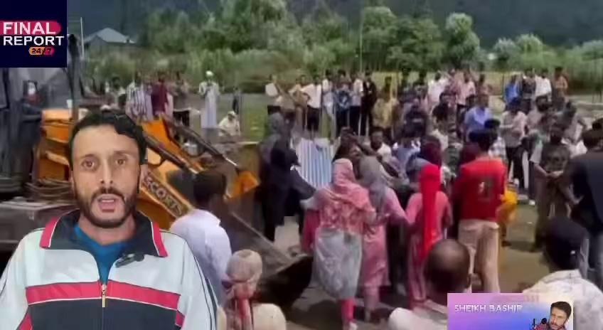 Massive demolishing drive by Pahalgam Administration against illegal structures