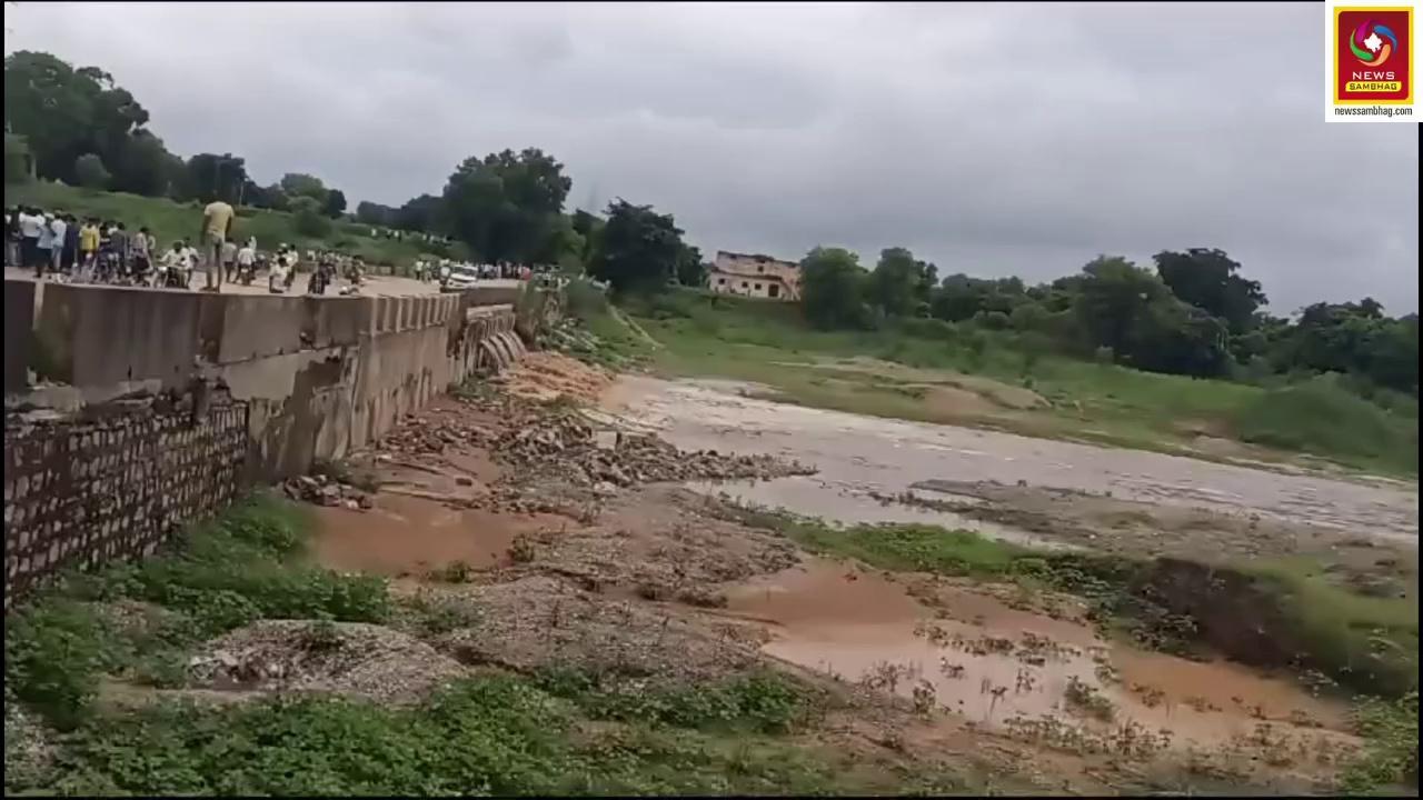 रिपोर्ट अंशु गुप्ता कटकड नदी की पुलिया पर आया पानी गंगापुर मार्ग किया बंद