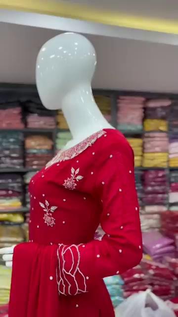 Partywear red kurtha set # teej special #delivery all over nepal
# siz 38 40 42 44