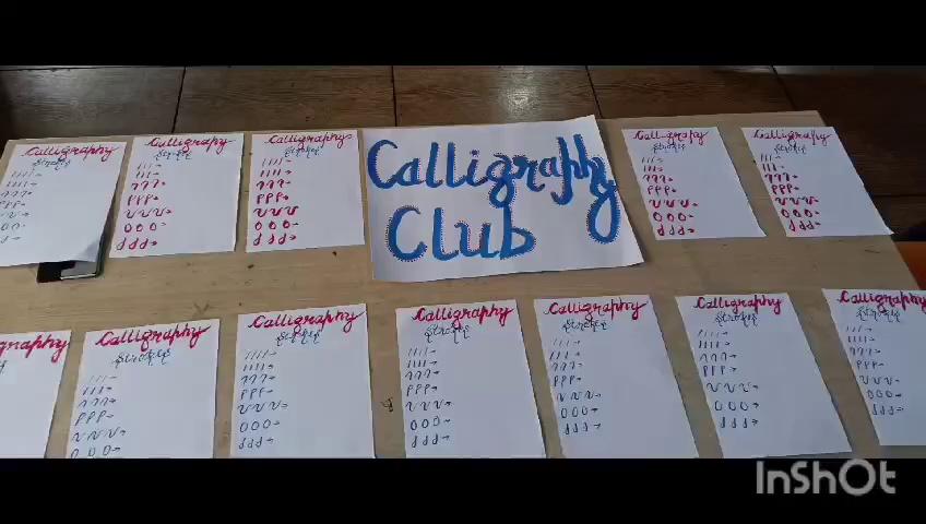 A Glimpses of Calligraphy club Activity  Cambridge International School, Shahpur Kandi, Pathankot