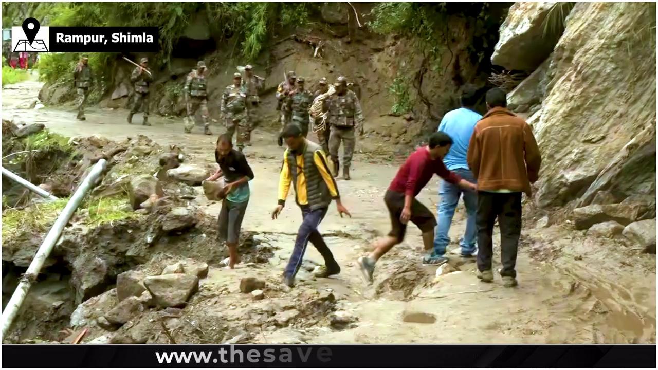 Rampur, Shimla (Himachal Pradesh): Landslide in Himachal Pradesh due to cloudburst