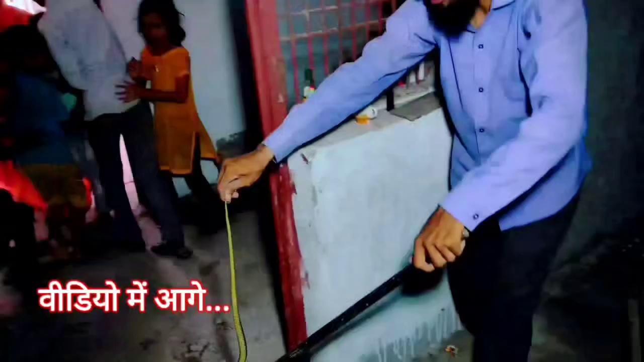 श्योपुर जिले के कुमार खेड़ी में घर के अंदर घुसा भारत का फुर्तीला सांप Rat snake